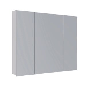 Зеркало-шкаф Lemark Universal 100х80 см белый глянец