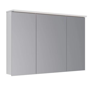Зеркало-шкаф Lemark Zenon 120х80 см с подсветкой и розеткой, белый глянец
