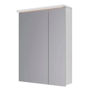 Зеркало-шкаф Lemark Zenon 60х80 см с подсветкой и розеткой, белый глянец