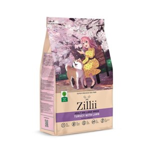 Zillii сухой корм для взрослых собак крупных пород с индейкой и ягнёнком (15 кг)