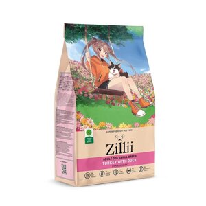 Zillii сухой корм для взрослых собак мелких пород Индейка с Уткой (15 кг)