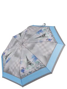 Зонт Fabretti женский демисезонный, цвет голубой, артикул UFLR0013-9