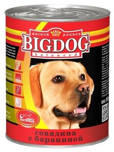 Зоогурман консервы для собак "BIG DOG" говядина с бараниной (850 г)