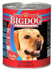 Зоогурман консервы для собак "BIG DOG" мясное ассорти (850 г)