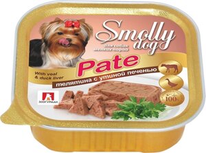 Зоогурман консервы для собак "Smolly dog" Телятина с утиной печенью (100 г)