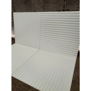 3 D Стеновая панель МДФ "Бергамо" Белый шелк, толщина 8мм, 4шт (1м2)