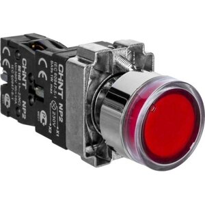 574080 Кнопка управления CHINT NP2-BW3461 1но красная AC/DC 230в (LED) IP40
