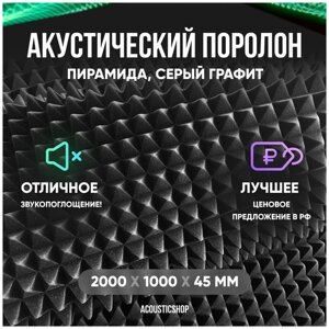 Акустический поролон "пирамида" 2000х1000х45мм