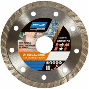 Алмазный диск для общестроительных материалов,115х22,23 мм, Norton