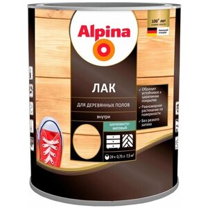Alpina для деревянных полов прозрачный, полуматовая, 0.75 л