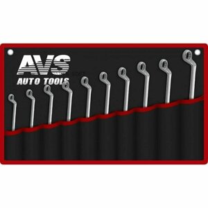 AVS A07651S Набор ключей (10 предметов) AVS" K2N10M (гаечных накидных изогнутых в сумке, 6-27 мм) 1шт