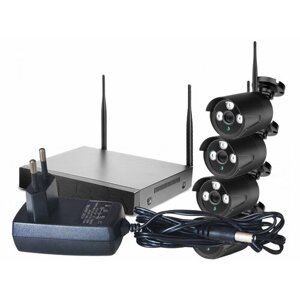 Беспроводной комплект видеонаблюдения на 4 камеры 5MP Kvadro Vision 5.0 (R-Lux) (Z73941XF2), система видеонаблюдения для дома