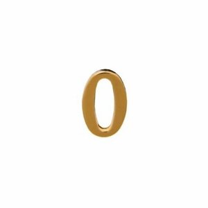 Цифра дверная BRANTE "0" на клеевой основе золото