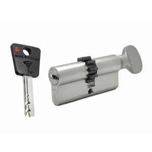 Цилиндр Mul-t-lock 7x7 ключ-вертушка (размер 65х35 мм) - Никель, Шестеренка