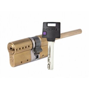 Цилиндр Mul-t-Lock Classic Pro ключ-шток (размер 50х31) - Латунь, Флажок (5 ключей)