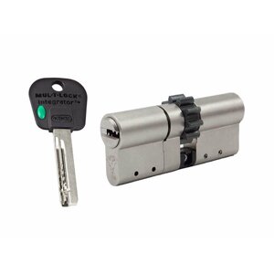 Цилиндр Mul-t-lock Integrator Modular ключ-ключ (размер 60х45 мм) - Никель, Шестеренка