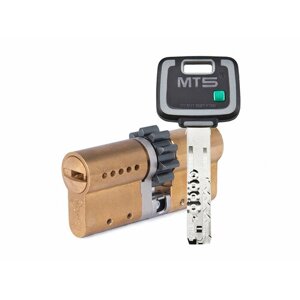 Цилиндр Mul-t-Lock MT5+ ключ-ключ (размер 55х50 мм) - Латунь, Шестеренка (5 ключей)