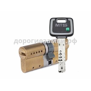 Цилиндр Mul-t-Lock MT5+ ключ-ключ (размер 65х50 мм) - Латунь, Флажок (3 ключа)