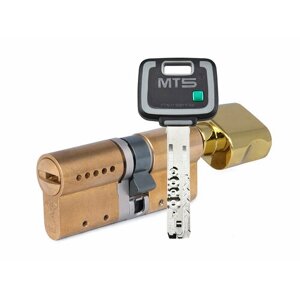 Цилиндр Mul-t-Lock MT5+ ключ-вертушка (размер 40х31 мм) - Латунь, Флажок (5 ключей)