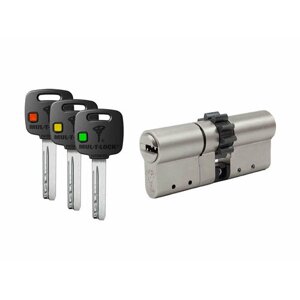 Цилиндр Mul-t-Lock MTL300 Светофор ключ-ключ (размер 45х35 мм) - Никель, Шестеренка