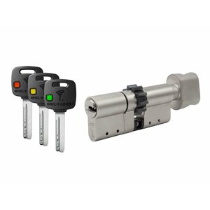 Цилиндр Mul-t-Lock MTL300 Светофор ключ-вертушка (размер 35х35 мм) - Никель, Шестеренка