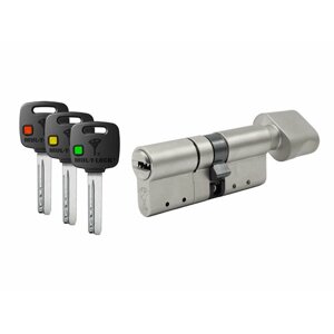 Цилиндр Mul-t-Lock MTL300 Светофор ключ-вертушка (размер 50х55 мм) - Никель, Флажок