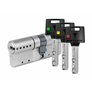 Цилиндр Mul-t-Lock MTL400 Светофор ключ-ключ (размер 31х31 мм) - Никель, Флажок