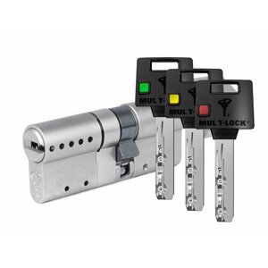 Цилиндр Mul-t-Lock MTL400 Светофор ключ-вертушка (размер 31х35 мм) - Никель, Флажок