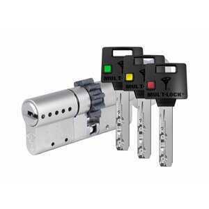 Цилиндр Mul-t-Lock MTL400 Светофор ключ-вертушка (размер 50х55 мм) - Никель, Шестеренка