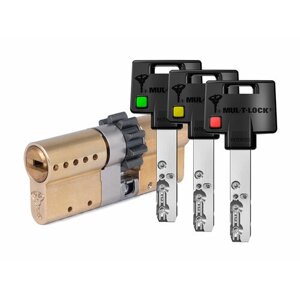Цилиндр Mul-t-Lock MTL600 Светофор ключ-ключ (размер 45х45 мм) - Латунь, Шестеренка