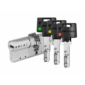 Цилиндр Mul-t-Lock MTL600 Светофор ключ-вертушка (размер 43х38 мм) - Никель, Шестеренка