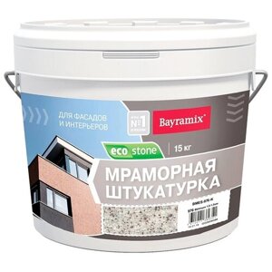 Декоративное покрытие Bayramix Мраморная штукатурка EcoStone 1-1.5 мм, 1.5 мм, 976, 15 кг