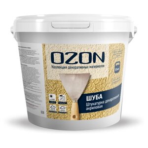 Декоративное покрытие OZON Шуба 1.5, 1.5 мм, белый, 8 кг
