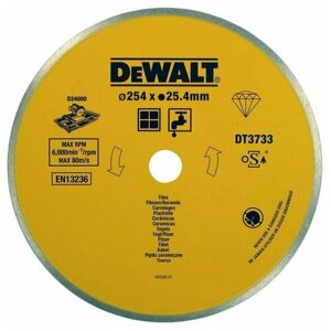 Диск алмазный по плитке DEWALT DT3733,254 x 25.4 мм) для плиткореза D24000