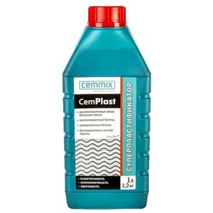 Добавка пластификатор Cemmix CemPlast 1.18 кг 1 л светло-коричневый канистра