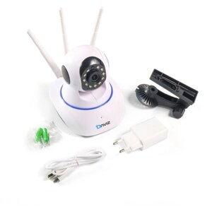 Домашняя поворотная Wi-Fi IP камера видеонаблюдения Onviz P590 беспроводная для квартиры / дома / офиса / дачи / коттеджа / гаража