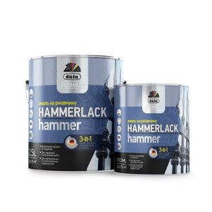 Dufa Premium HAMMERLACK / Дюфа премиум Хамерлак эмаль на ржавчину молотковая, тёмно-зелёная 750мл