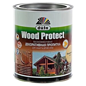 Dufa пропитка Wood Protect, 0.8 кг, 0.75 л, прозрачный