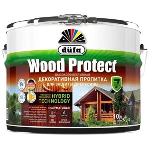 Dufa Wood Protect / Дюфа Вуд Протект Пропитка декоративная для защиты древесины орех 9л