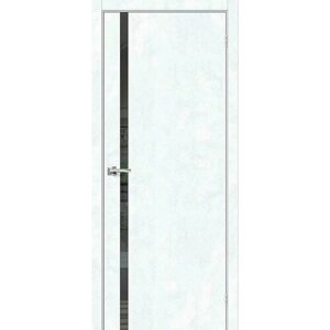 Дверь Браво-1.55 Snow Art Mirox Grey Mr. Wood Браво, Bravo 200*60 + коробка и наличники