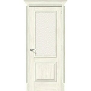 Дверь Классико-13 / Цвет Nordic Oak / Стекло White Сrystal / Двери Браво