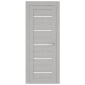 Дверь межкомнатная, Греция-4 600*2000 экошпон , цвет серый (коробка +наличники с 2х сторон)