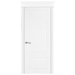 Дверь межкомнатная, Классика , 900*2000 эмаль , цвет белый , коробка +наличники с 2х сторон)