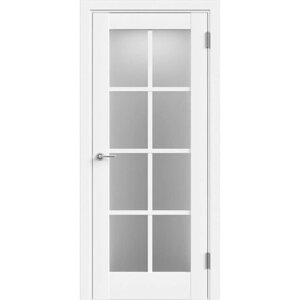 Дверь межкомнатная VellDoris ALTO 13, белый эмалит, 900x2000, LR, стекло мателюкс, без врезки замка и петель