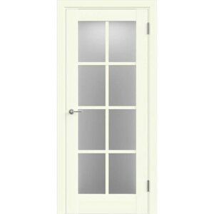 Дверь межкомнатная VellDoris ALTO 13, молочный эмалит, 800x2000, LR, стекло мателюкс, без врезки замка и петель
