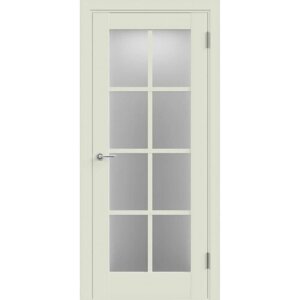 Дверь межкомнатная VellDoris ALTO 13, светло-серый эмалит, 600x2000, LR, стекло мателюкс, без врезки замка и петель