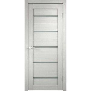 Дверь межкомнатная VellDoris DUPLEX, дуб белый, 400x2000, LR, стекло мателюкс, без врезки замка и петель