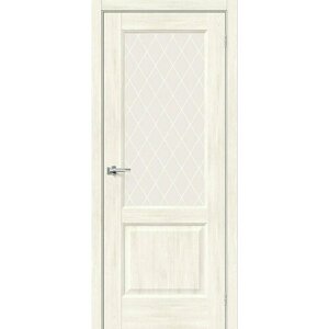 Дверь Неоклассик-33 / Цвет Nordic Oak / Стекло White Сrystal / Двери Браво