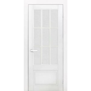 Дверь Верда Лацио эмаль Стекло Сатинат белое Белый 2000*800 + коробка и наличники