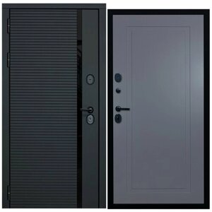 Дверь входная металлическая DIVA ДХ-45 2050х960 Левая Черный кварц - Н10 Силк маус, тепло-шумоизоляция, антикоррозийная защита для квартиры